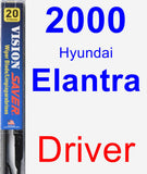 Driver Wiper Blade for 2000 Hyundai Elantra - Vision Saver