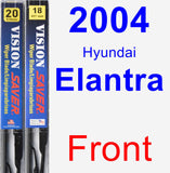 Front Wiper Blade Pack for 2004 Hyundai Elantra - Vision Saver