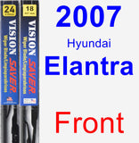 Front Wiper Blade Pack for 2007 Hyundai Elantra - Vision Saver