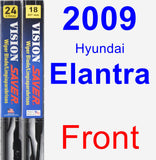 Front Wiper Blade Pack for 2009 Hyundai Elantra - Vision Saver