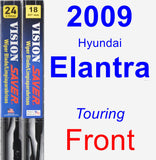 Front Wiper Blade Pack for 2009 Hyundai Elantra - Vision Saver