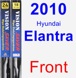 Front Wiper Blade Pack for 2010 Hyundai Elantra - Vision Saver