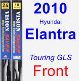 Front Wiper Blade Pack for 2010 Hyundai Elantra - Vision Saver