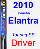 Driver Wiper Blade for 2010 Hyundai Elantra - Vision Saver