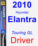 Driver Wiper Blade for 2010 Hyundai Elantra - Vision Saver