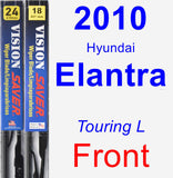 Front Wiper Blade Pack for 2010 Hyundai Elantra - Vision Saver