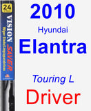 Driver Wiper Blade for 2010 Hyundai Elantra - Vision Saver