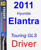 Driver Wiper Blade for 2011 Hyundai Elantra - Vision Saver