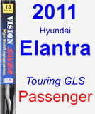 Passenger Wiper Blade for 2011 Hyundai Elantra - Vision Saver