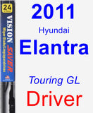 Driver Wiper Blade for 2011 Hyundai Elantra - Vision Saver