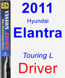 Driver Wiper Blade for 2011 Hyundai Elantra - Vision Saver