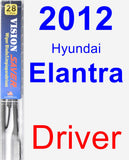 Driver Wiper Blade for 2012 Hyundai Elantra - Vision Saver