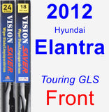 Front Wiper Blade Pack for 2012 Hyundai Elantra - Vision Saver
