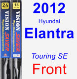 Front Wiper Blade Pack for 2012 Hyundai Elantra - Vision Saver