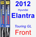 Front Wiper Blade Pack for 2012 Hyundai Elantra - Vision Saver