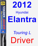 Driver Wiper Blade for 2012 Hyundai Elantra - Vision Saver