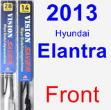 Front Wiper Blade Pack for 2013 Hyundai Elantra - Vision Saver