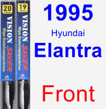 Front Wiper Blade Pack for 1995 Hyundai Elantra - Vision Saver