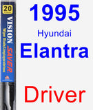 Driver Wiper Blade for 1995 Hyundai Elantra - Vision Saver