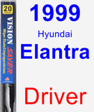 Driver Wiper Blade for 1999 Hyundai Elantra - Vision Saver