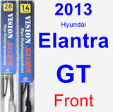 Front Wiper Blade Pack for 2013 Hyundai Elantra GT - Vision Saver