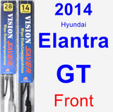Front Wiper Blade Pack for 2014 Hyundai Elantra GT - Vision Saver