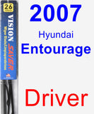 Driver Wiper Blade for 2007 Hyundai Entourage - Vision Saver