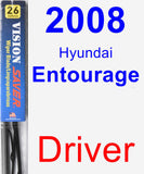 Driver Wiper Blade for 2008 Hyundai Entourage - Vision Saver