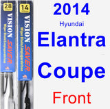 Front Wiper Blade Pack for 2014 Hyundai Elantra Coupe - Vision Saver