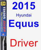 Driver Wiper Blade for 2015 Hyundai Equus - Vision Saver