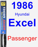 Passenger Wiper Blade for 1986 Hyundai Excel - Vision Saver