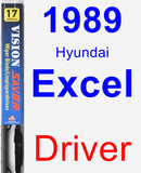 Driver Wiper Blade for 1989 Hyundai Excel - Vision Saver