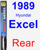 Rear Wiper Blade for 1989 Hyundai Excel - Vision Saver