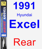 Rear Wiper Blade for 1991 Hyundai Excel - Vision Saver