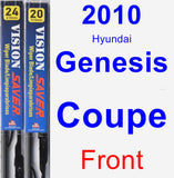 Front Wiper Blade Pack for 2010 Hyundai Genesis Coupe - Vision Saver