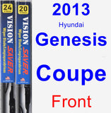 Front Wiper Blade Pack for 2013 Hyundai Genesis Coupe - Vision Saver