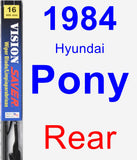 Rear Wiper Blade for 1984 Hyundai Pony - Vision Saver