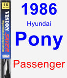 Passenger Wiper Blade for 1986 Hyundai Pony - Vision Saver