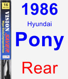 Rear Wiper Blade for 1986 Hyundai Pony - Vision Saver