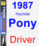 Driver Wiper Blade for 1987 Hyundai Pony - Vision Saver