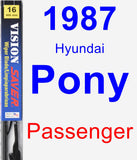 Passenger Wiper Blade for 1987 Hyundai Pony - Vision Saver