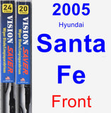 Front Wiper Blade Pack for 2005 Hyundai Santa Fe - Vision Saver