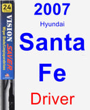 Driver Wiper Blade for 2007 Hyundai Santa Fe - Vision Saver