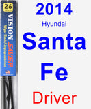 Driver Wiper Blade for 2014 Hyundai Santa Fe - Vision Saver