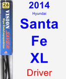 Driver Wiper Blade for 2014 Hyundai Santa Fe XL - Vision Saver