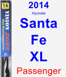 Passenger Wiper Blade for 2014 Hyundai Santa Fe XL - Vision Saver