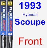 Front Wiper Blade Pack for 1993 Hyundai Scoupe - Vision Saver