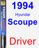 Driver Wiper Blade for 1994 Hyundai Scoupe - Vision Saver