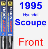 Front Wiper Blade Pack for 1995 Hyundai Scoupe - Vision Saver