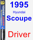 Driver Wiper Blade for 1995 Hyundai Scoupe - Vision Saver